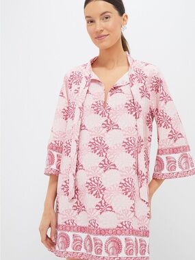 Tuckernuck Pink Shell-Print Women's Swim Coverup